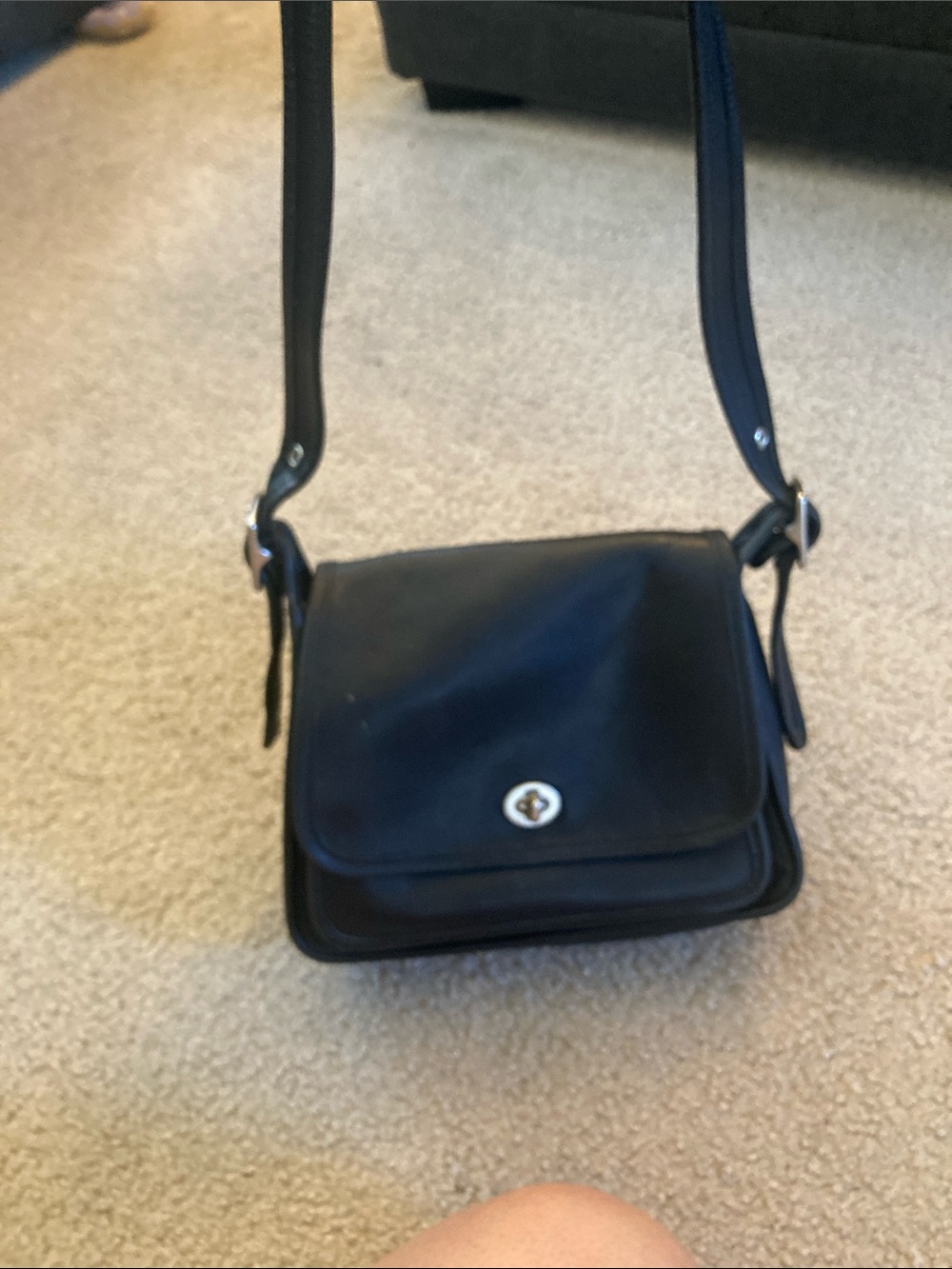 Vintage Coach 9061 Rambler Black Leather Shoulder Bag - Picture 12 of 16